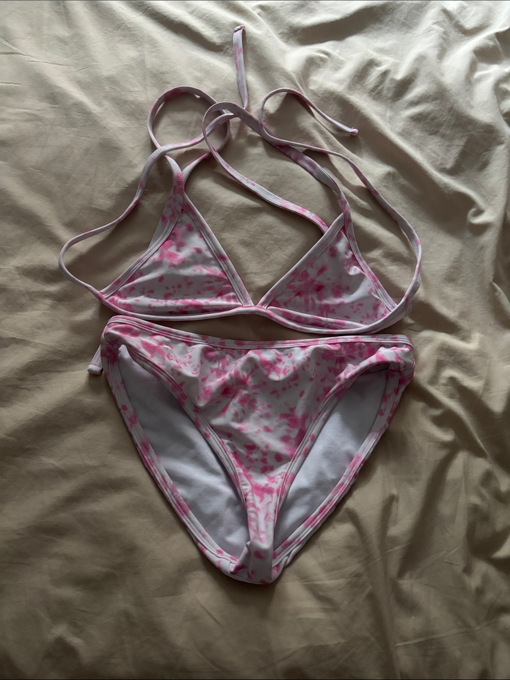 Kids Pink Tie-Dye Bikini Set - Youth Two-Piece Swimwear